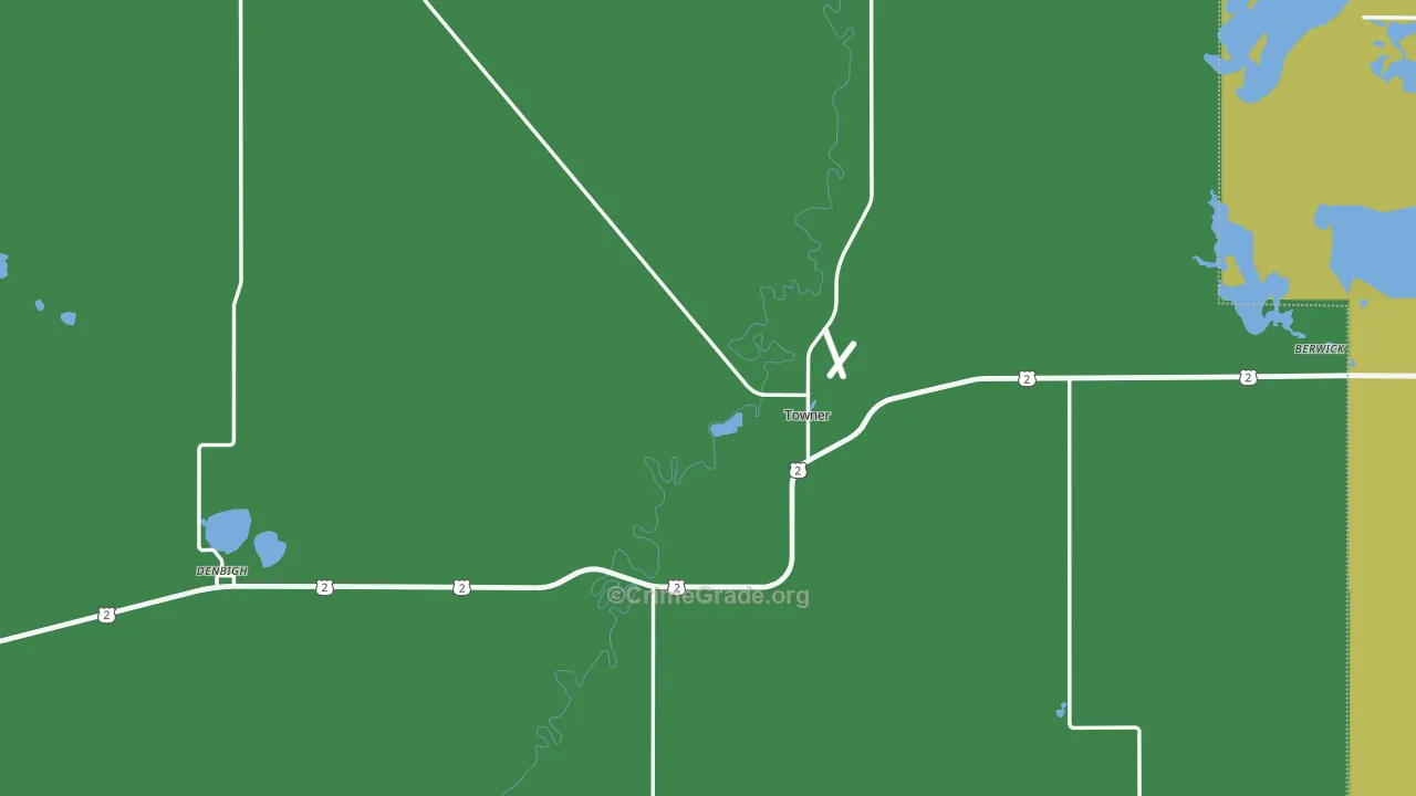 58788, ND Map of Vehicle Theft Rates