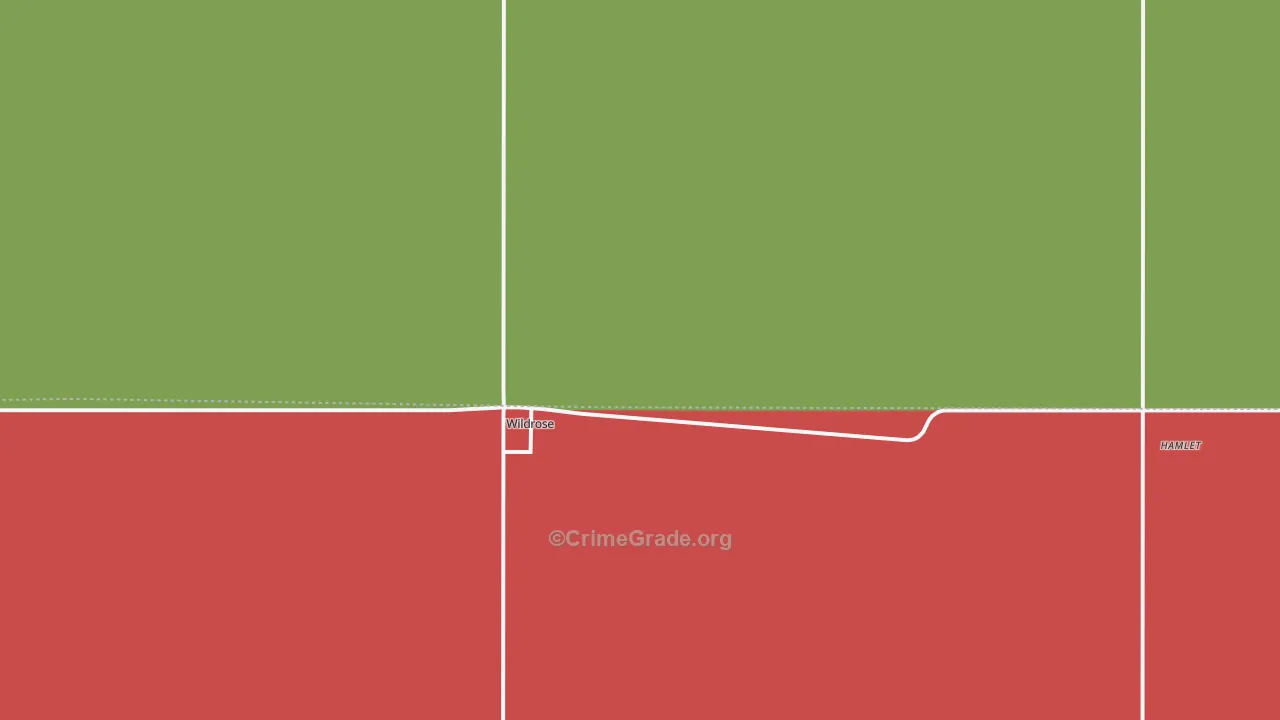 58795, ND Map of Vehicle Theft Rates