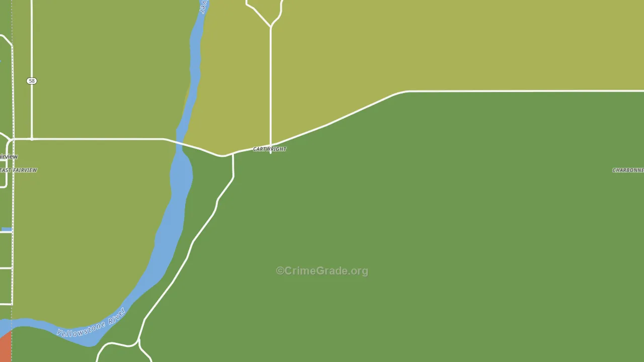 58838, ND Map of Vehicle Theft Rates