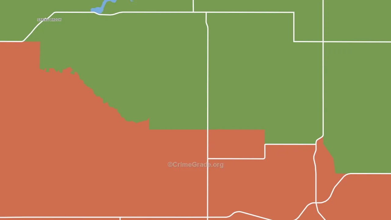 58843, ND Map of Vehicle Theft Rates