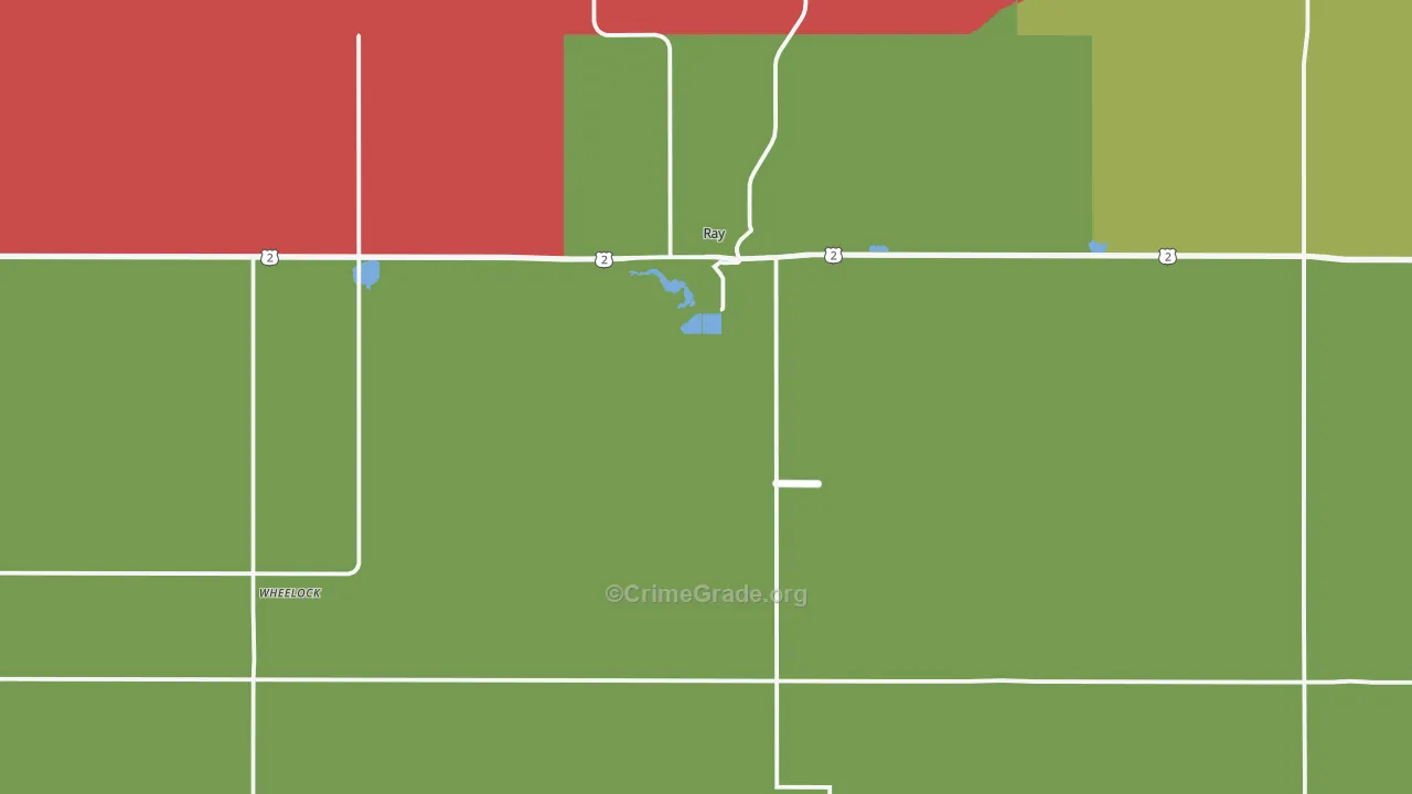 58849, ND Map of Vehicle Theft Rates