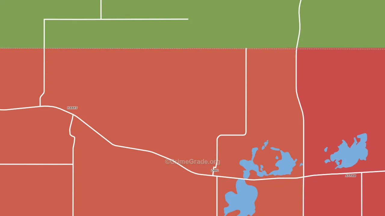 58856, ND Map of Vehicle Theft Rates