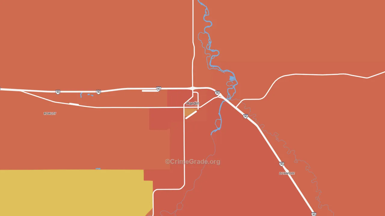 59034, MT Map of Vehicle Theft Rates