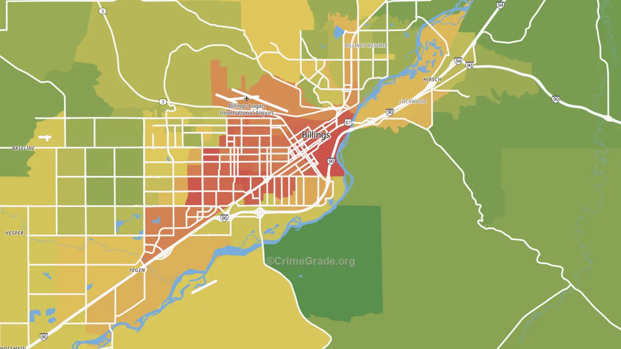 59101, MT Map of Vehicle Theft Rates