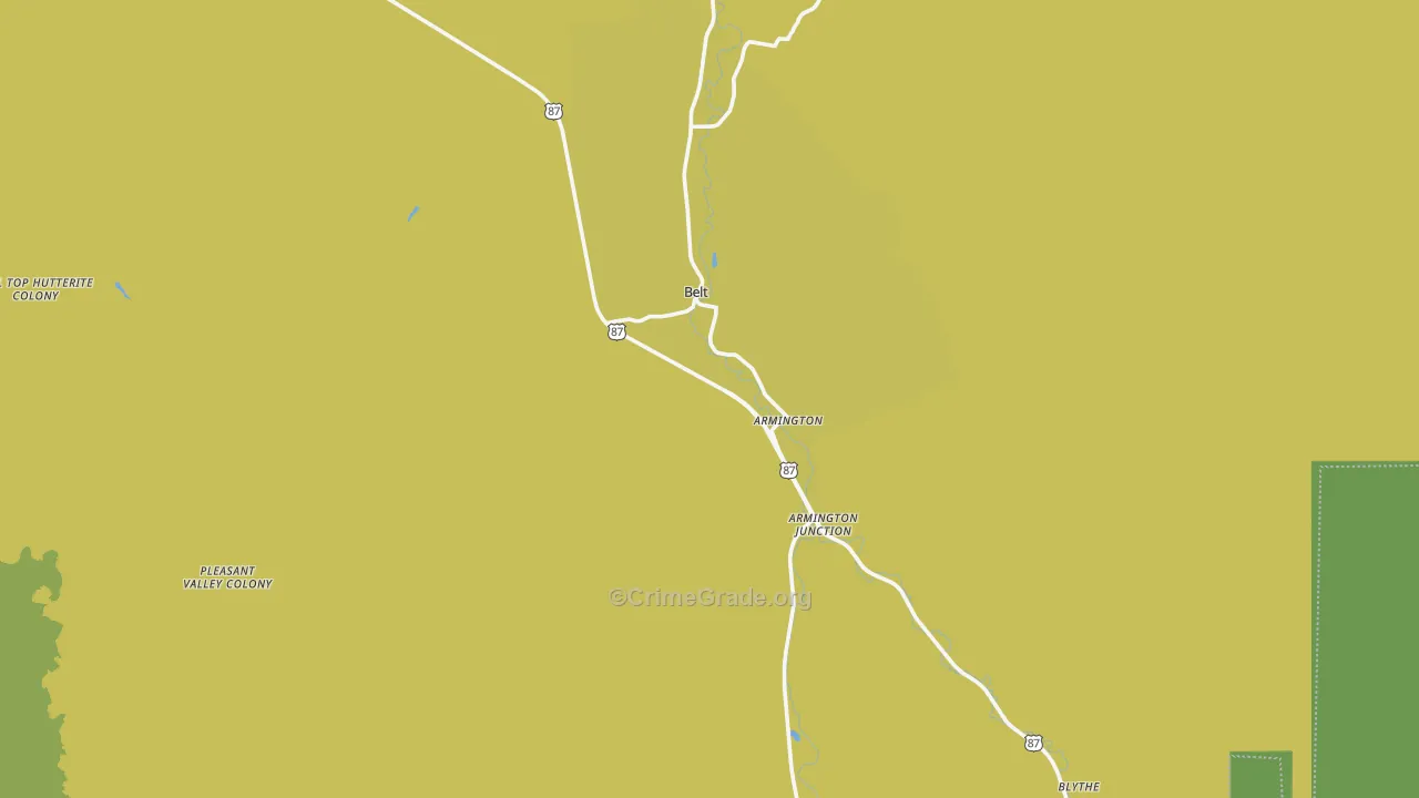 59412, MT Map of Vehicle Theft Rates