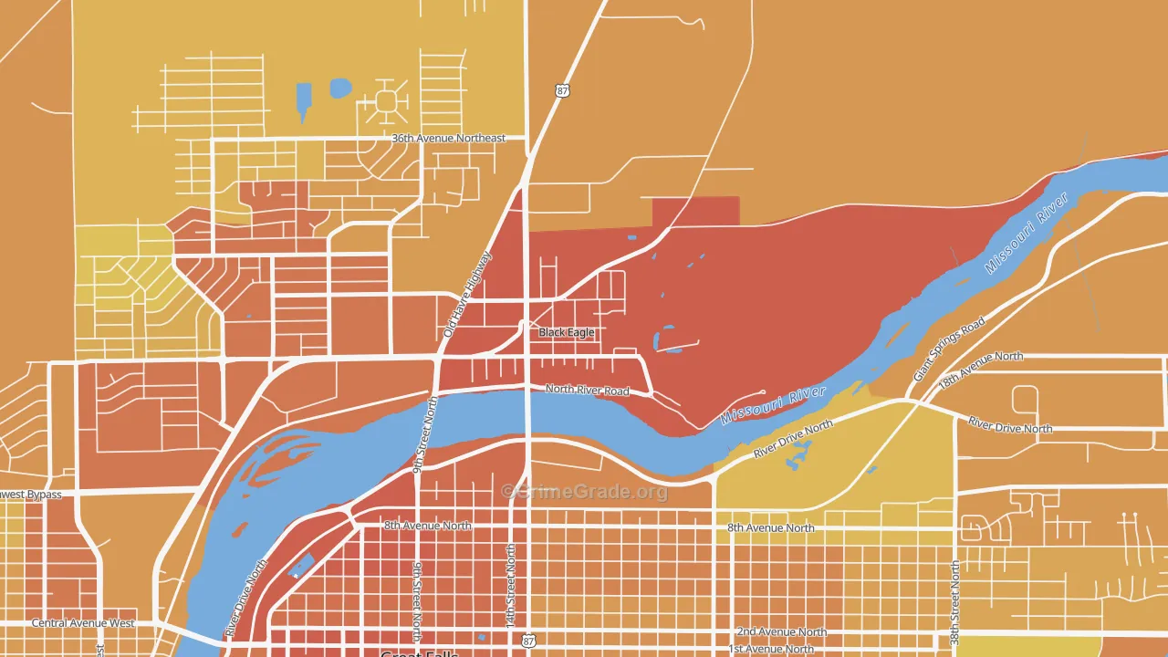 59414, MT Map of Vehicle Theft Rates