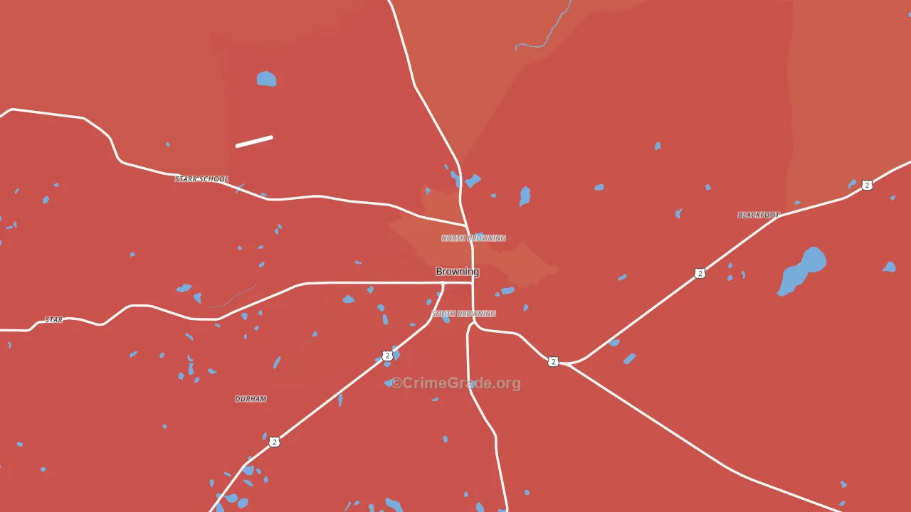 59417, MT Map of Vehicle Theft Rates
