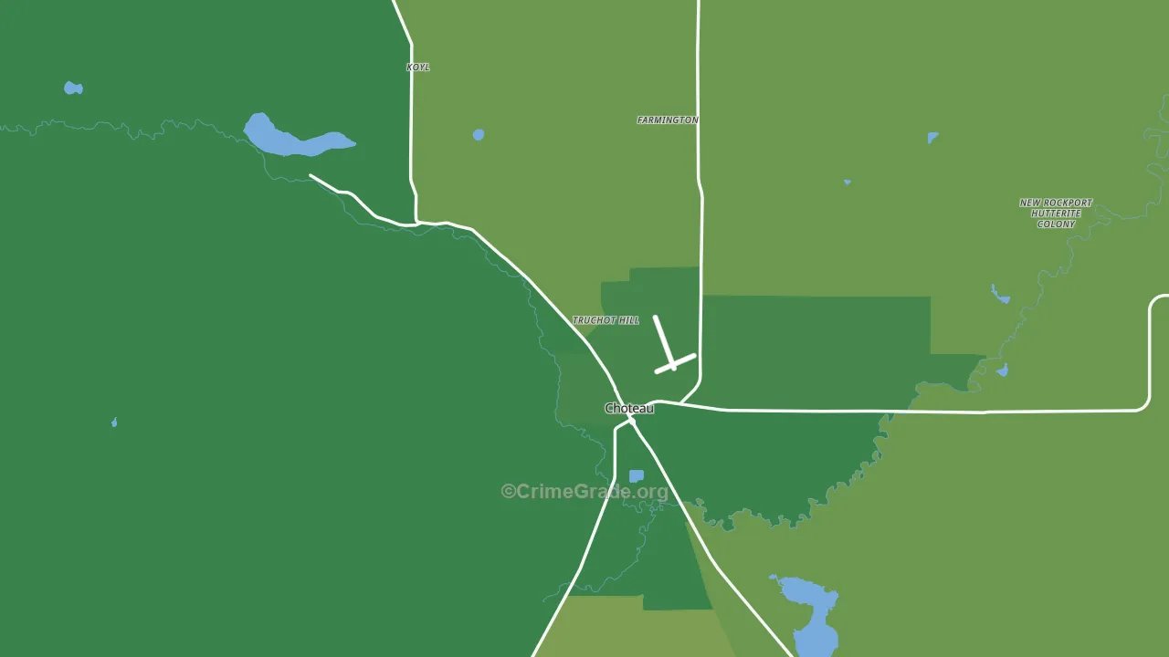 59422, MT Map of Vehicle Theft Rates