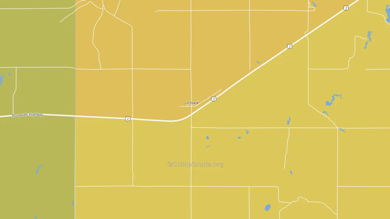 59461, MT Map of Vehicle Theft Rates