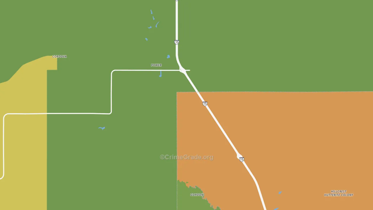 59468, MT Map of Vehicle Theft Rates