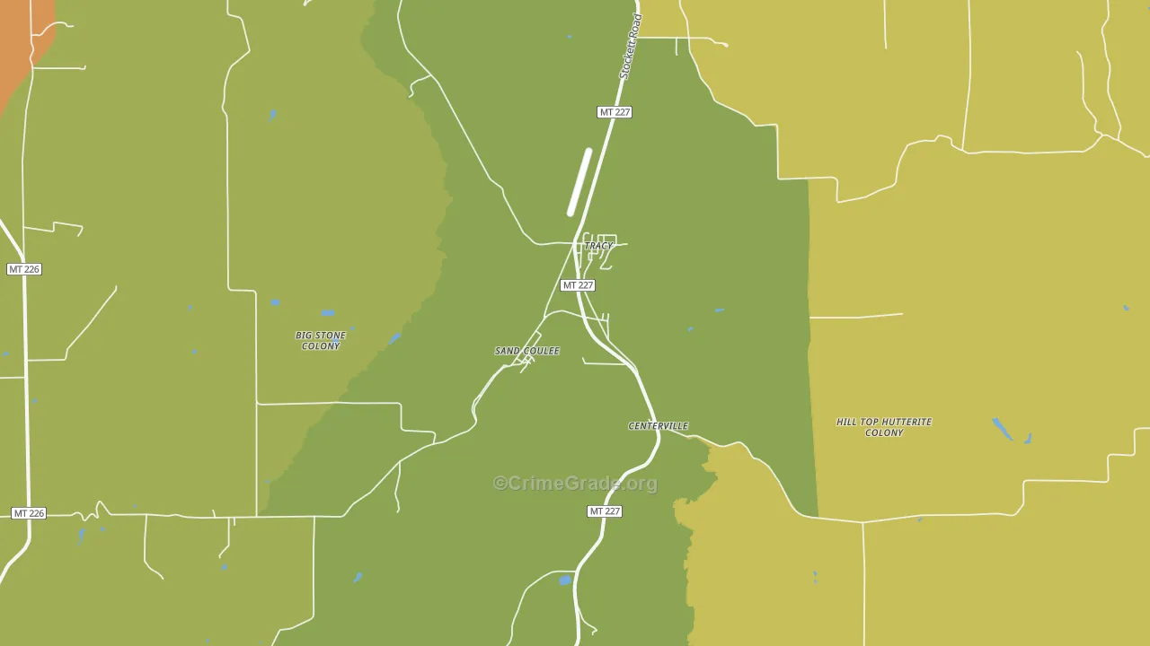 59472, MT Map of Vehicle Theft Rates
