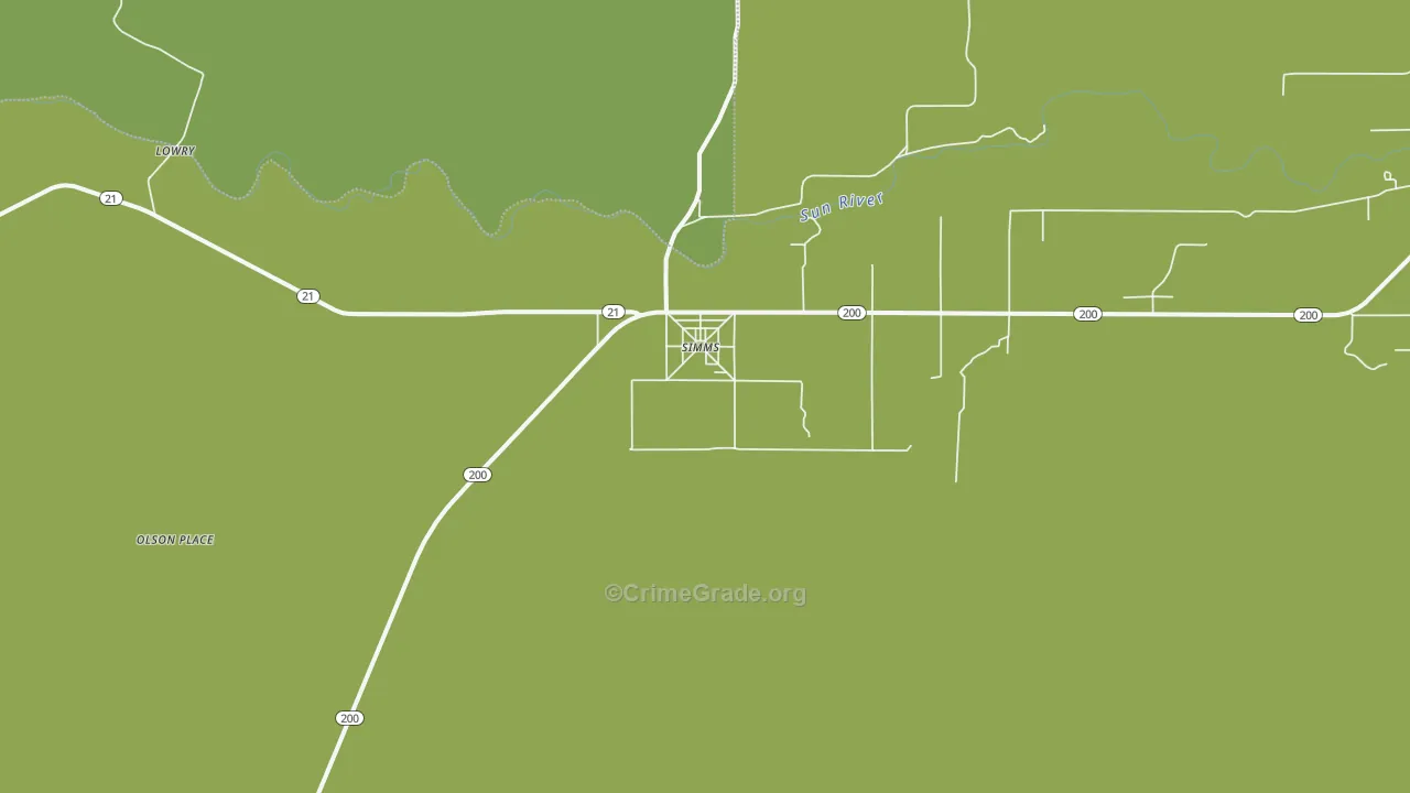 59477, MT Map of Vehicle Theft Rates