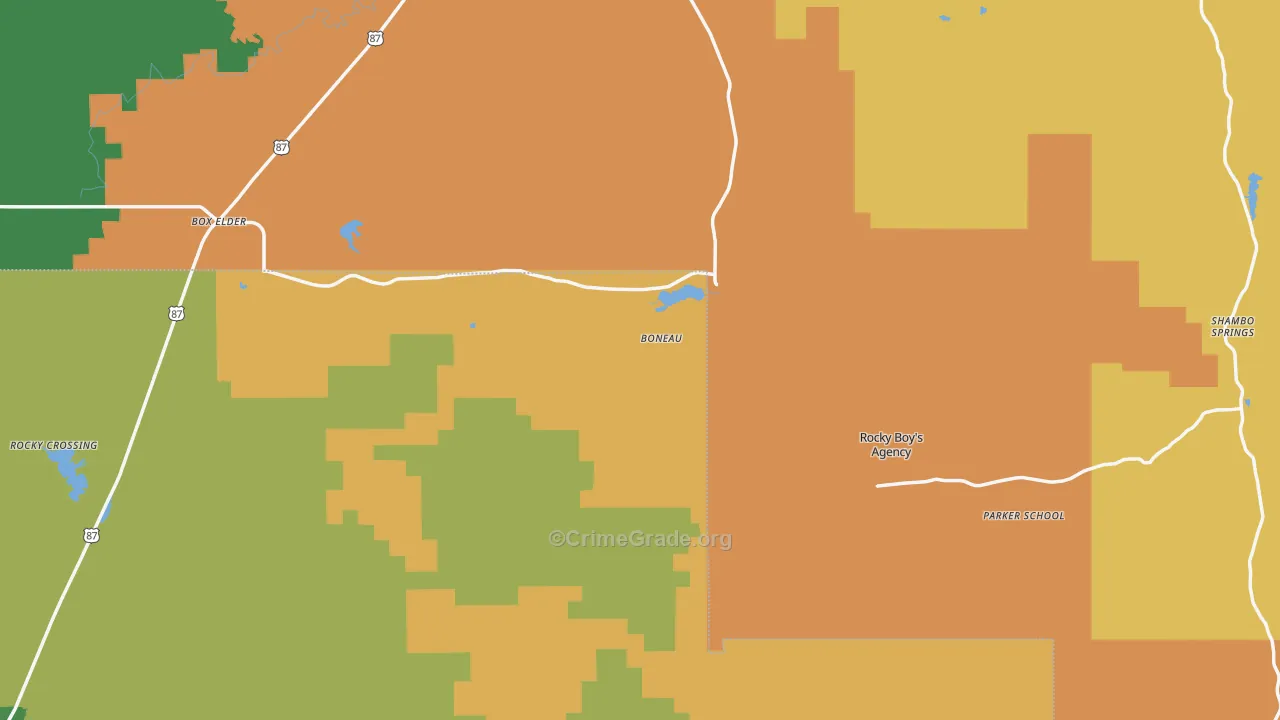 59521, MT Map of Vehicle Theft Rates