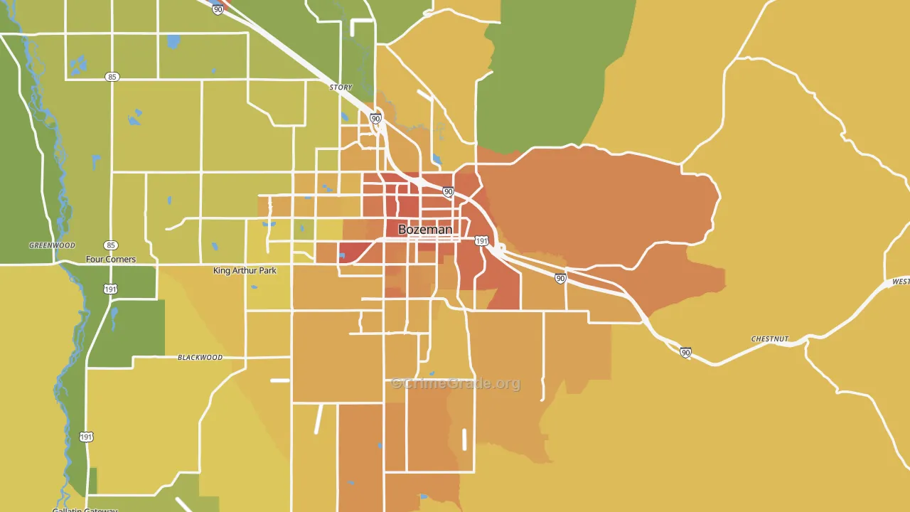 59715, MT Map of Vehicle Theft Rates