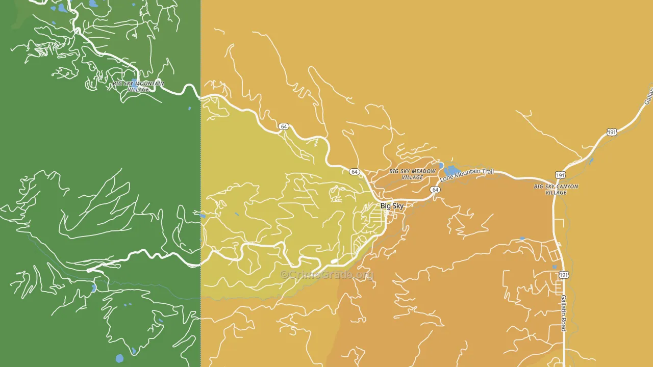 59716, MT Map of Vehicle Theft Rates