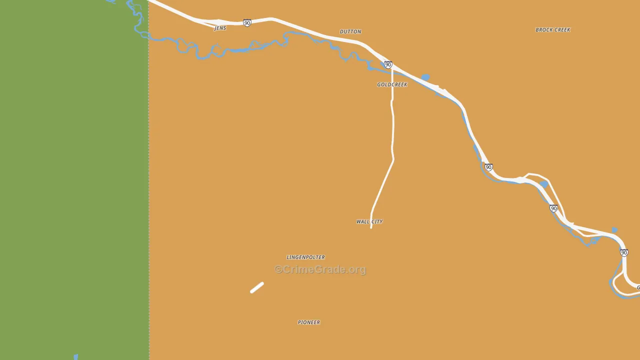 59733, MT Map of Vehicle Theft Rates