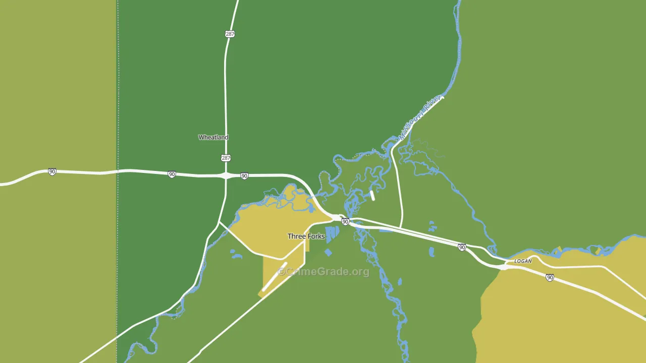 59752, MT Map of Vehicle Theft Rates