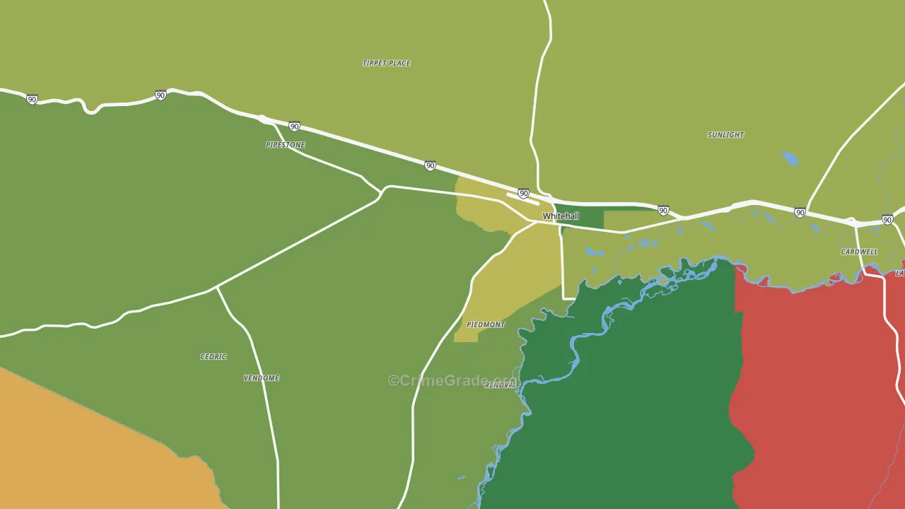 59759, MT Map of Vehicle Theft Rates