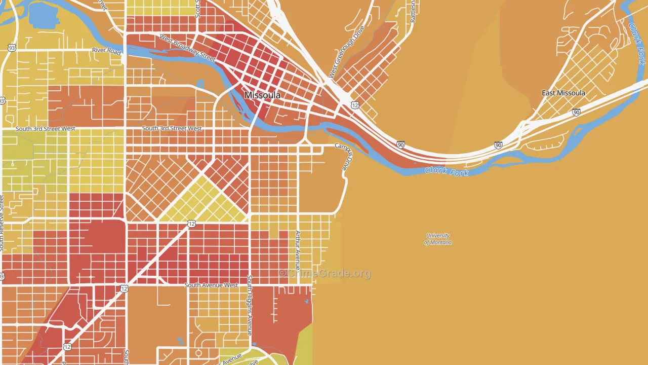 59812, MT Map of Vehicle Theft Rates