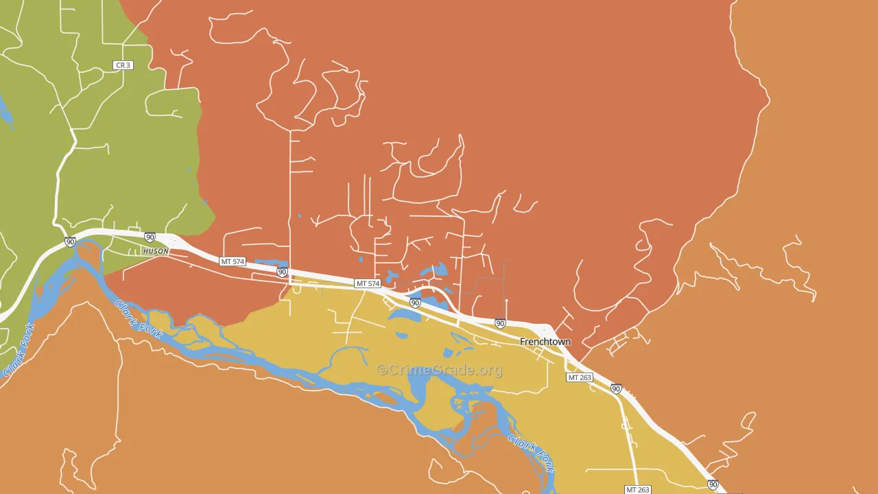 59834, MT Map of Vehicle Theft Rates