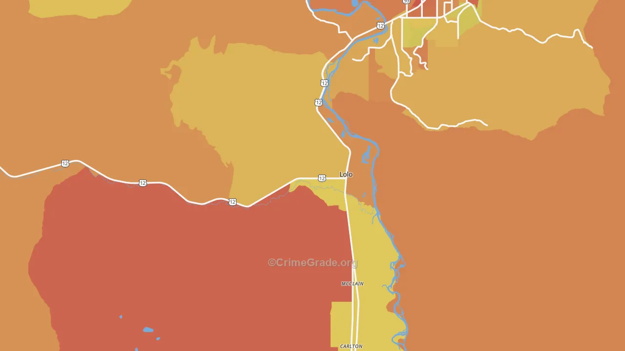 59847, MT Map of Vehicle Theft Rates