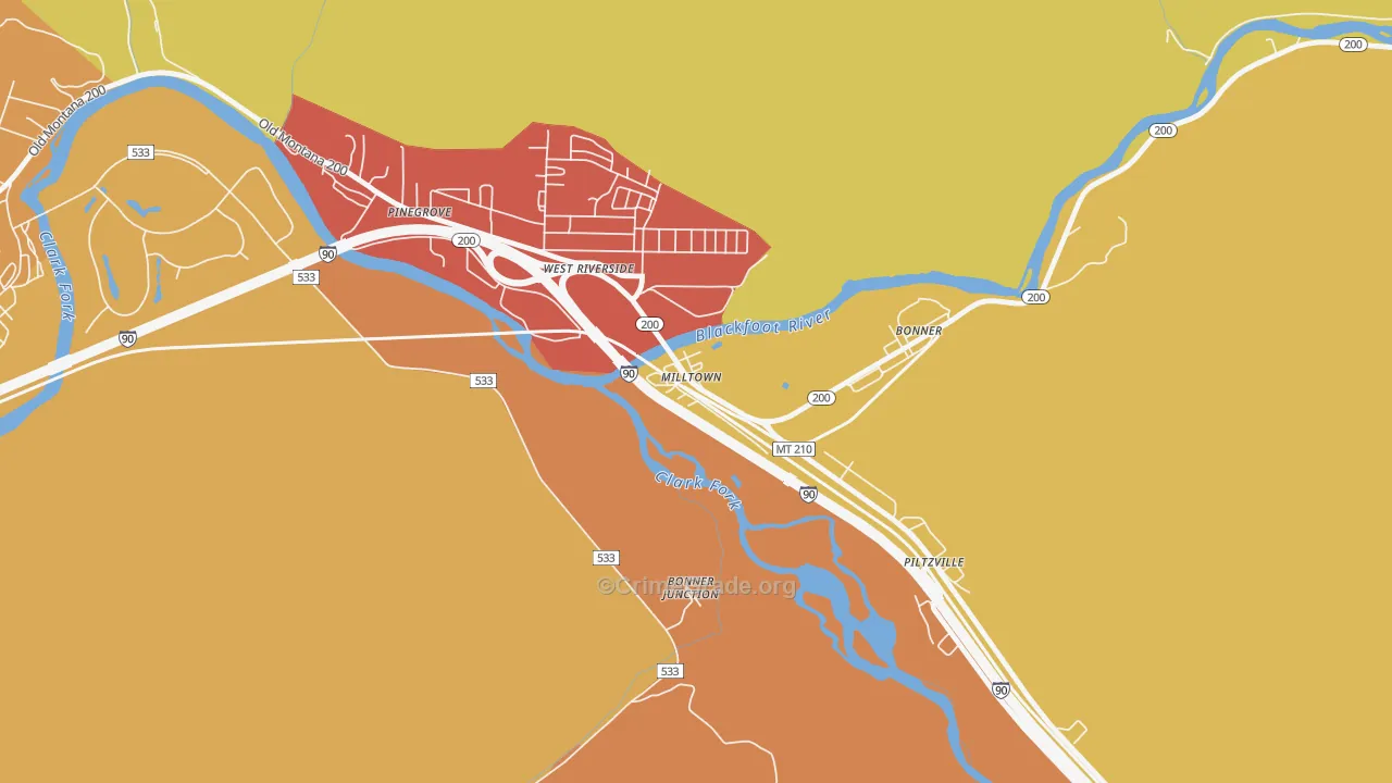 59851, MT Map of Vehicle Theft Rates