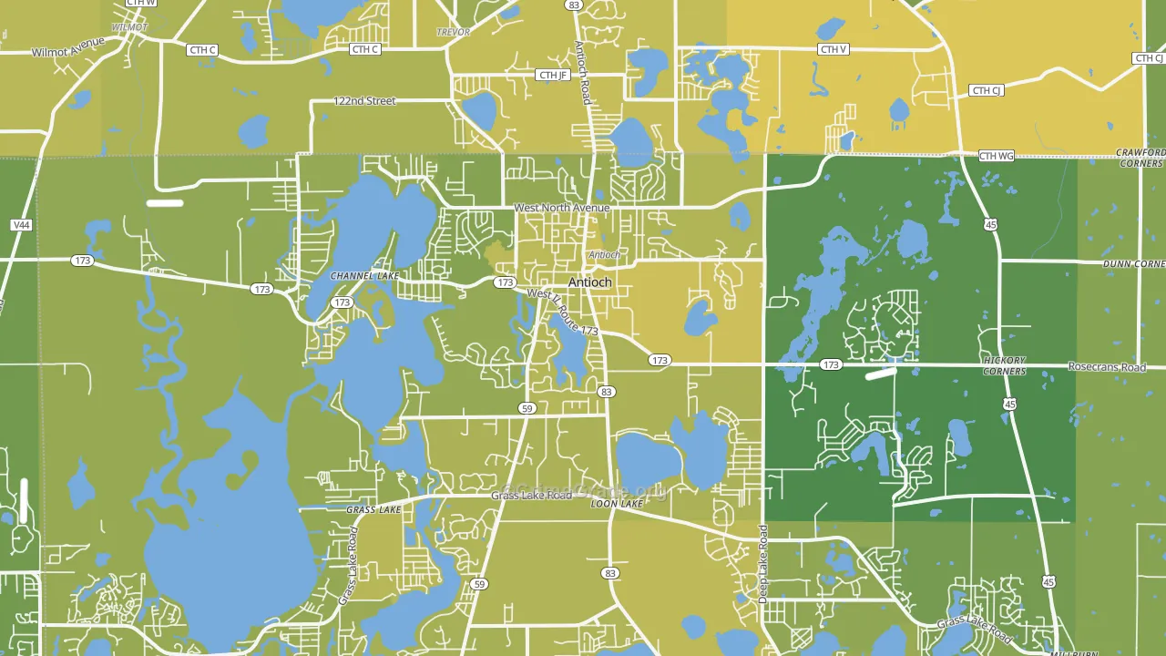 60002, IL Map of Vehicle Theft Rates