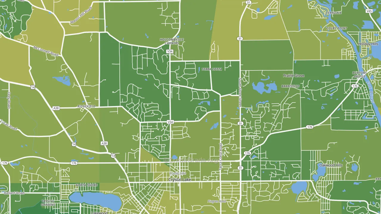 60012, IL Map of Vehicle Theft Rates