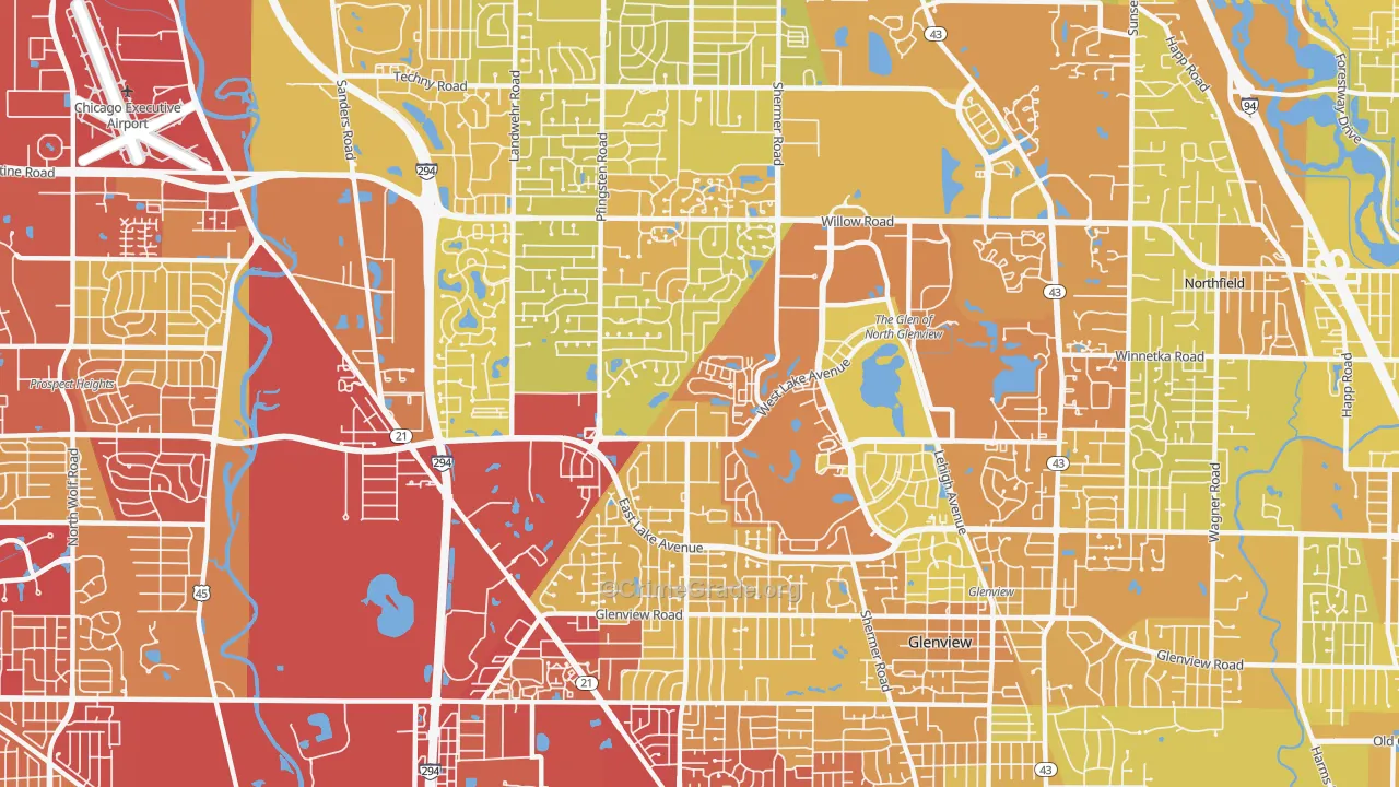 60026, IL Map of Vehicle Theft Rates
