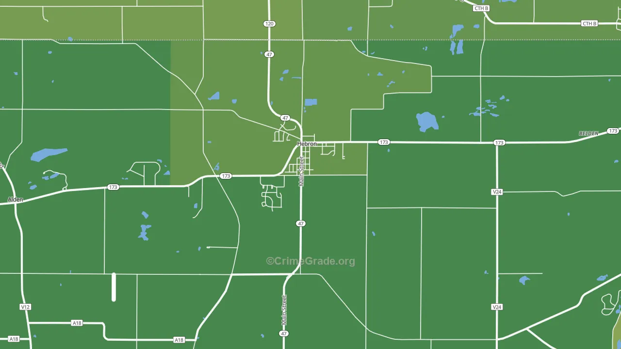 60034, IL Map of Vehicle Theft Rates