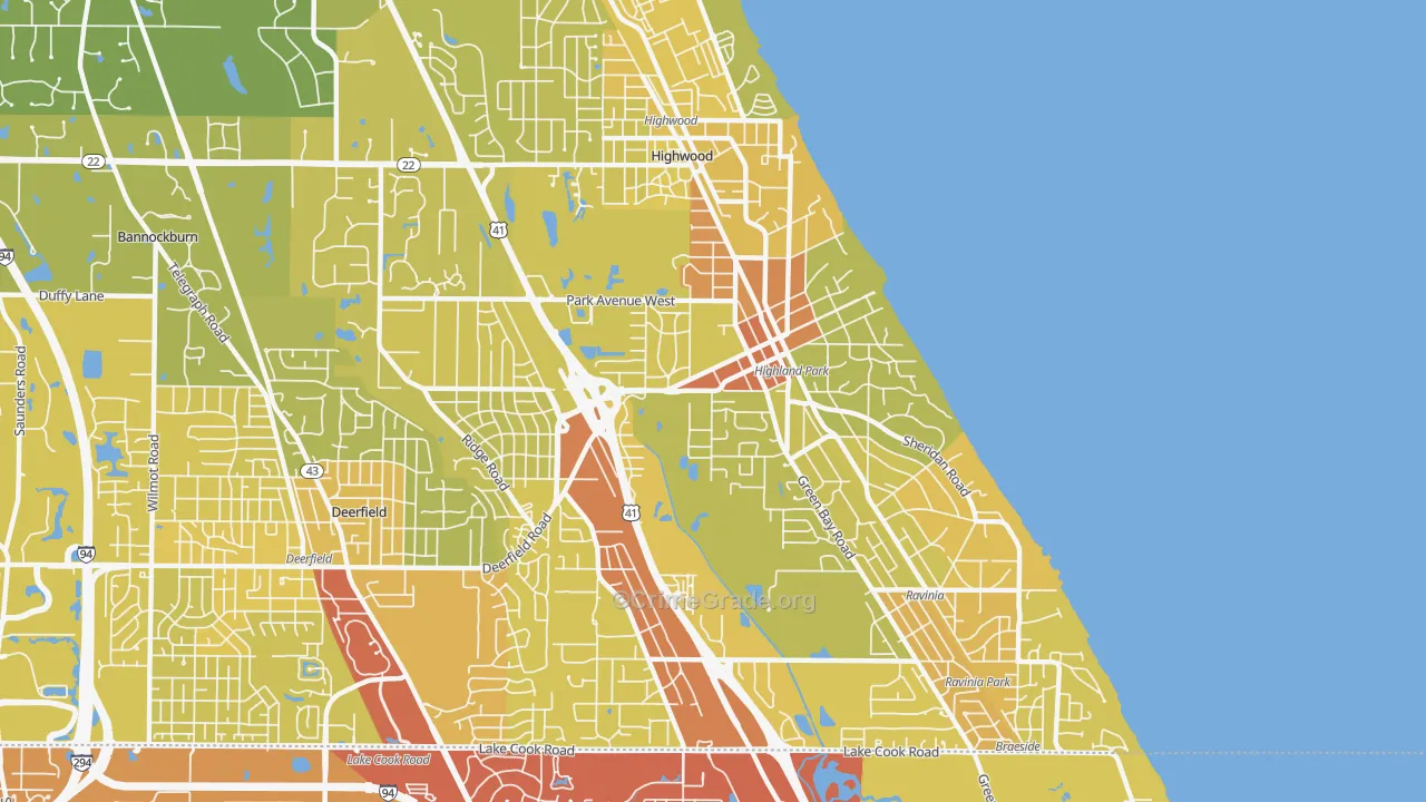 60035, IL Map of Vehicle Theft Rates