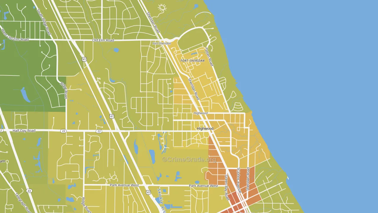 60040, IL Map of Vehicle Theft Rates