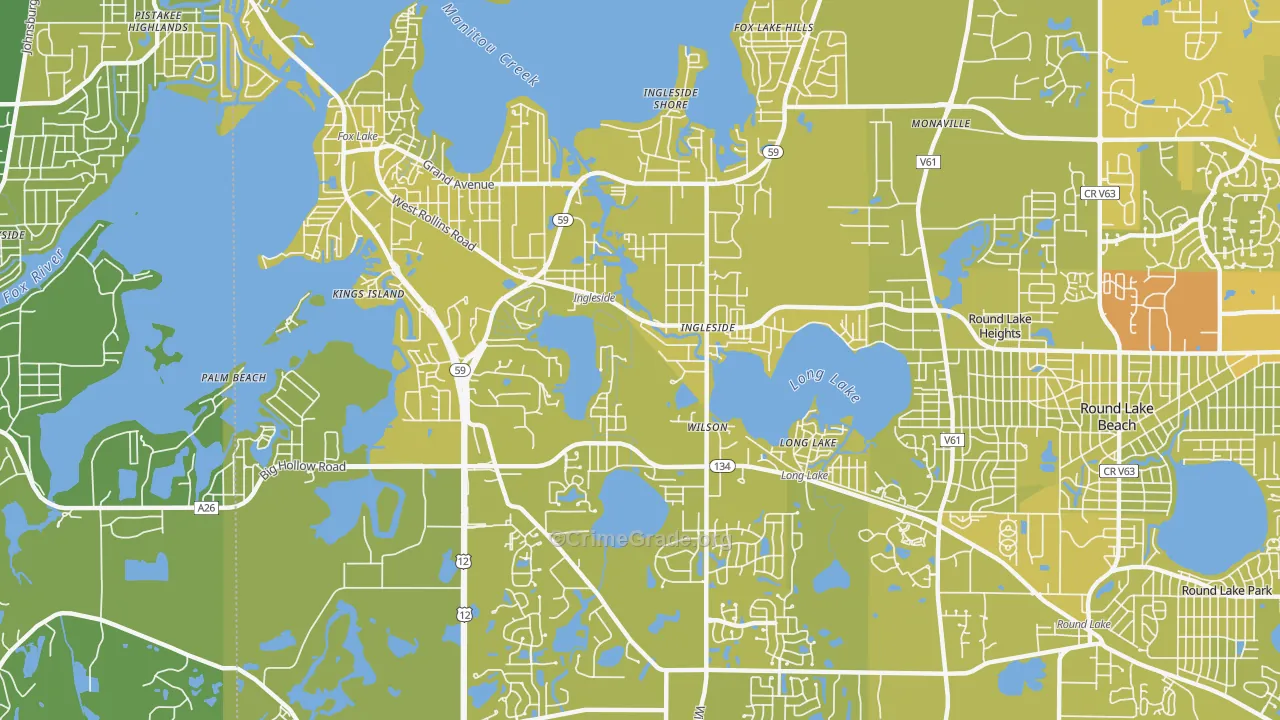 60041, IL Map of Vehicle Theft Rates