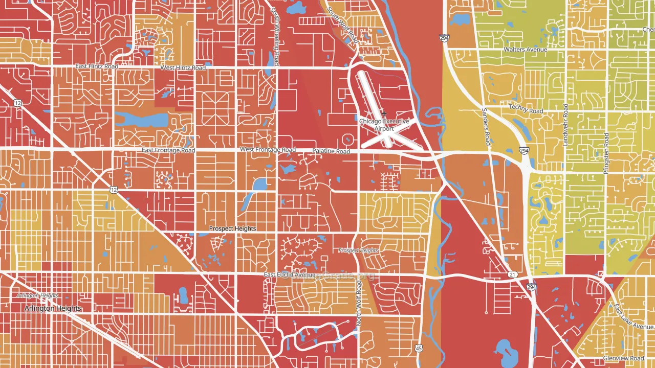 60070, IL Map of Vehicle Theft Rates