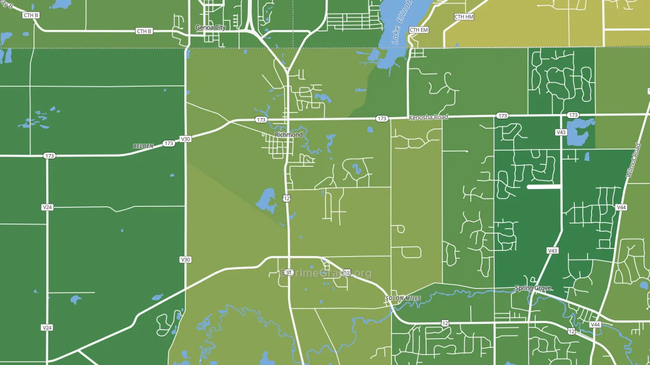 60071, IL Map of Vehicle Theft Rates