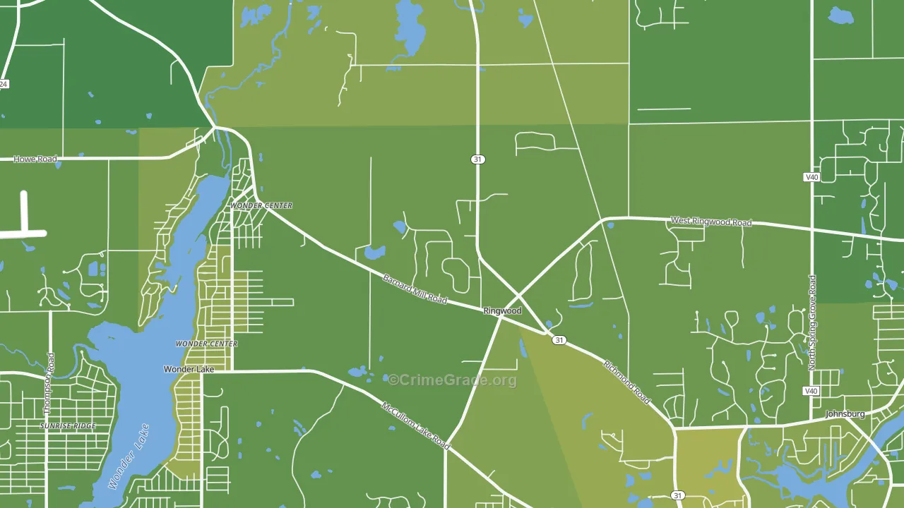 60072, IL Map of Vehicle Theft Rates