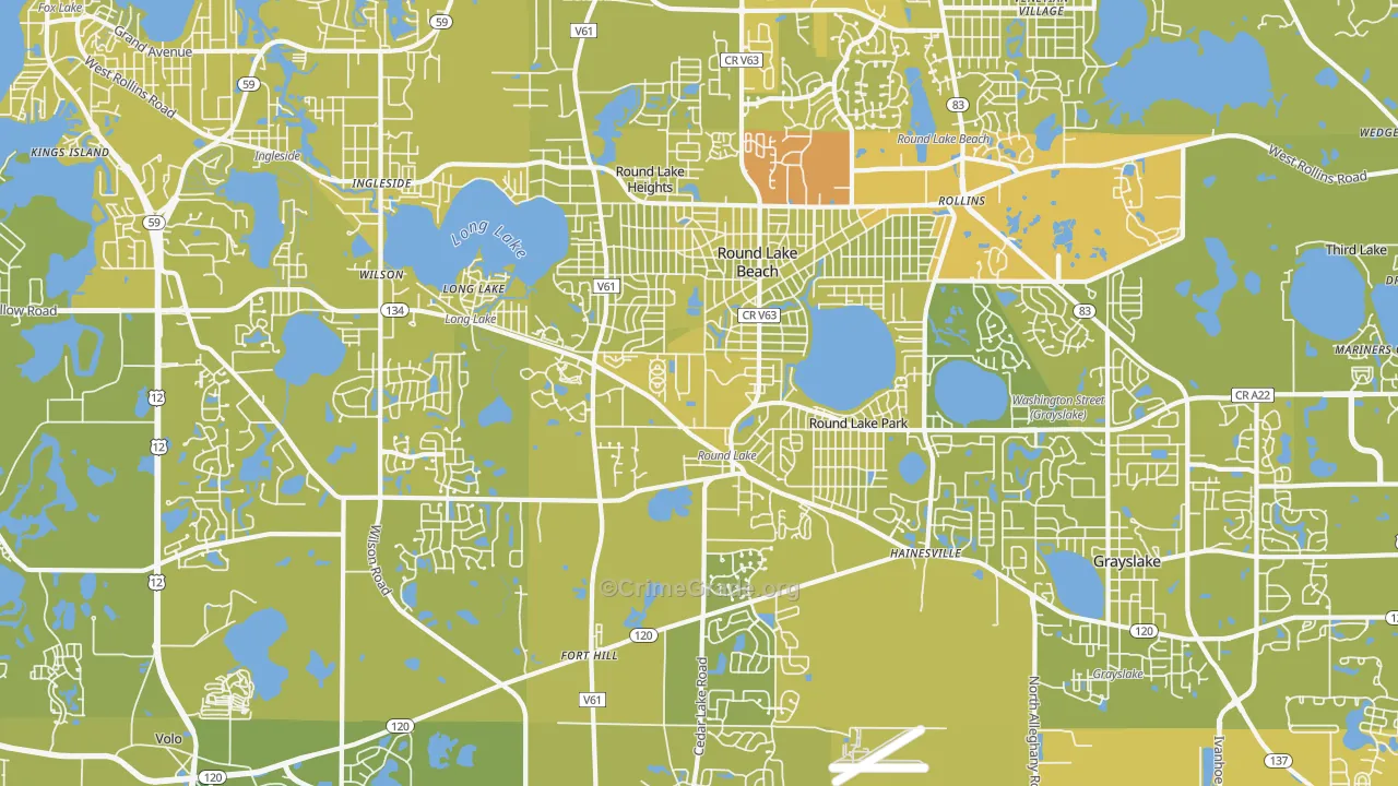 60073, IL Map of Vehicle Theft Rates