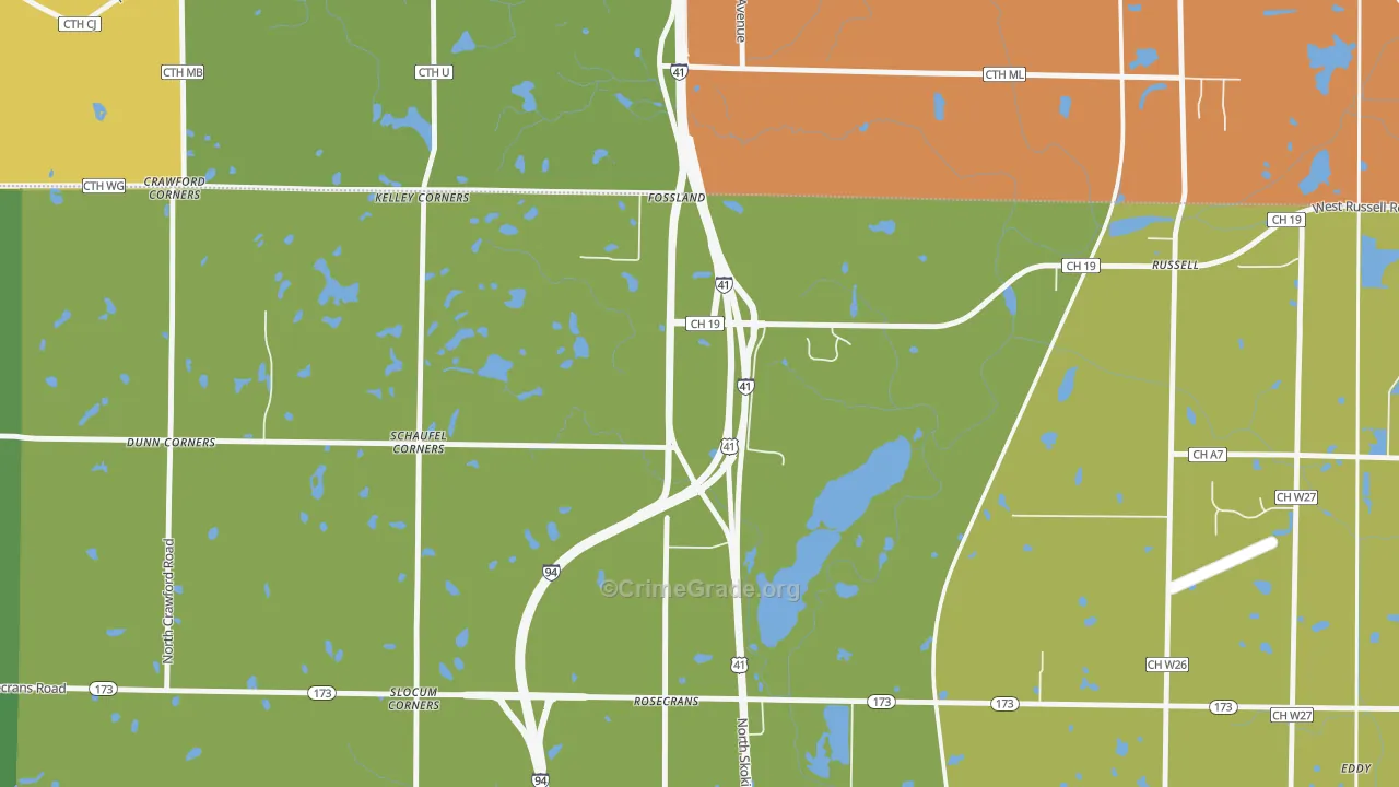 60075, IL Map of Vehicle Theft Rates