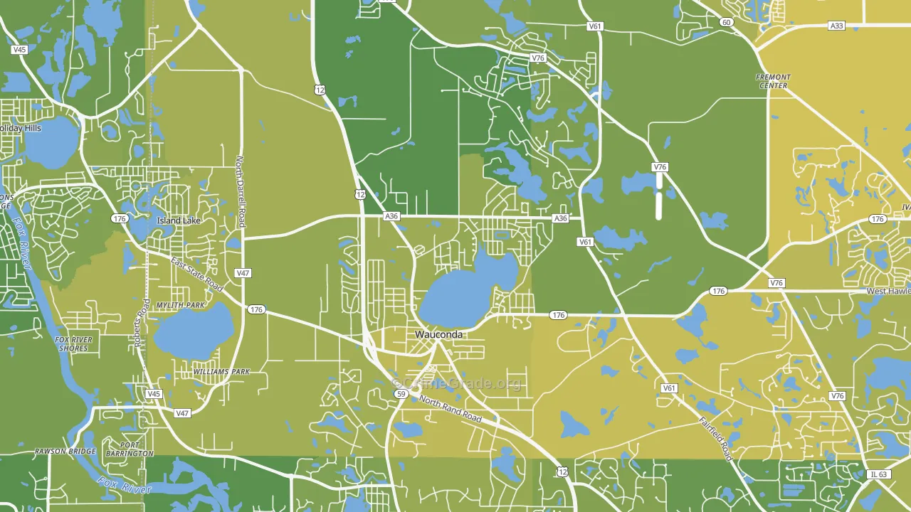 60084, IL Map of Vehicle Theft Rates