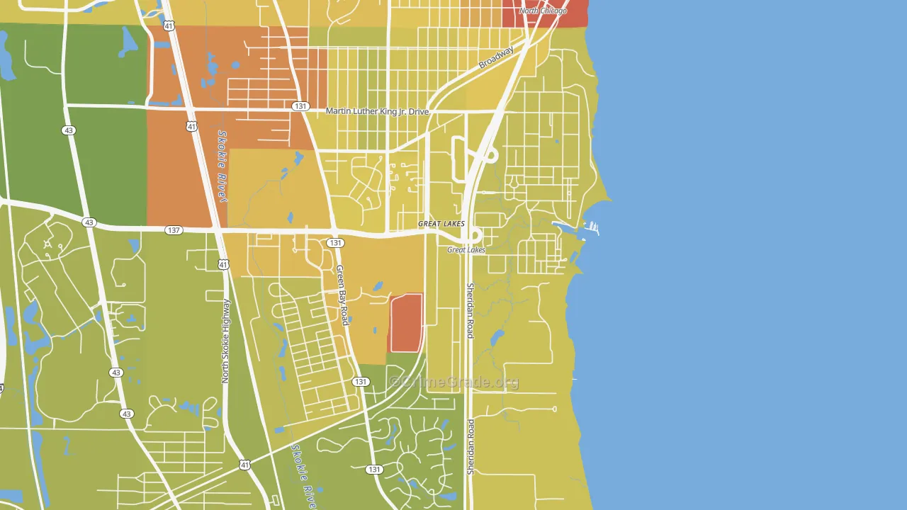 60088, IL Map of Vehicle Theft Rates