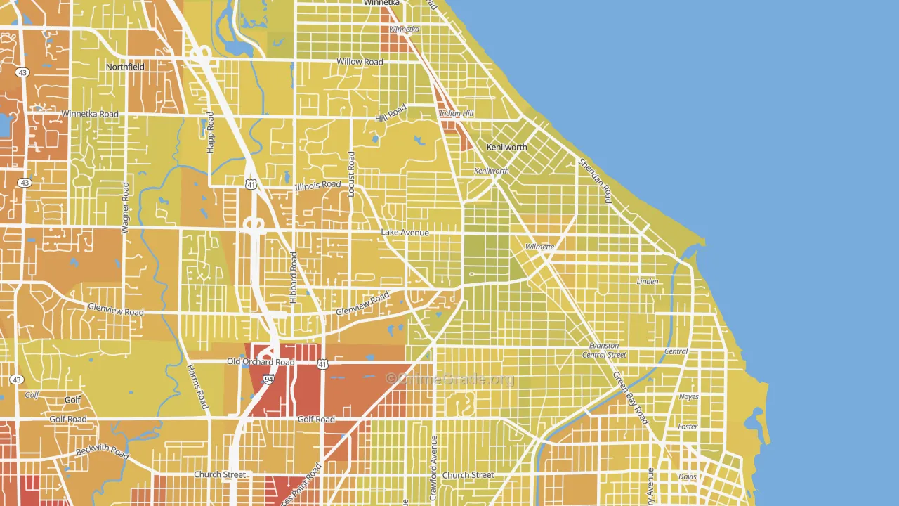 60091, IL Map of Vehicle Theft Rates