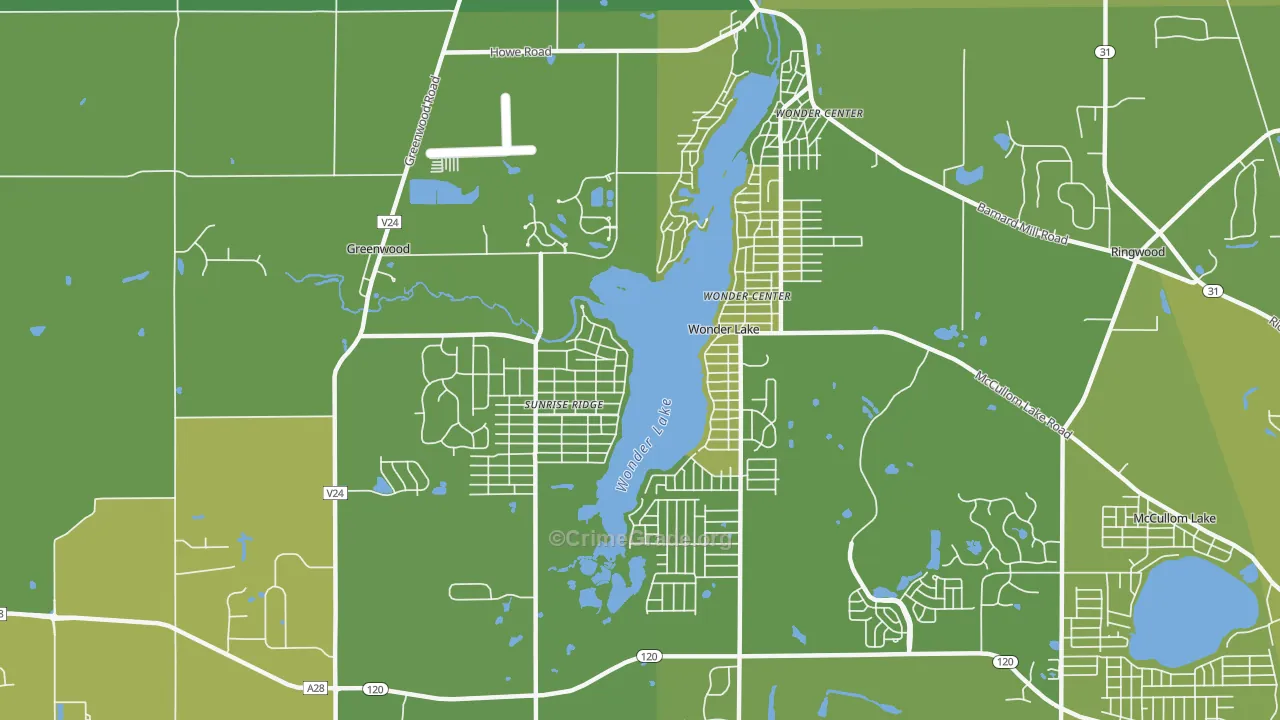 60097, IL Map of Vehicle Theft Rates