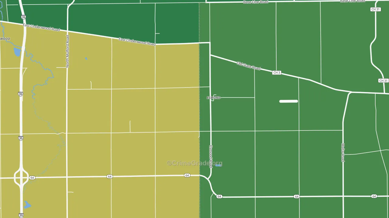 60129, IL Map of Vehicle Theft Rates