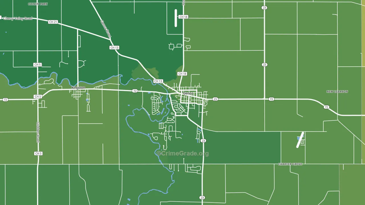 60135, IL Map of Vehicle Theft Rates