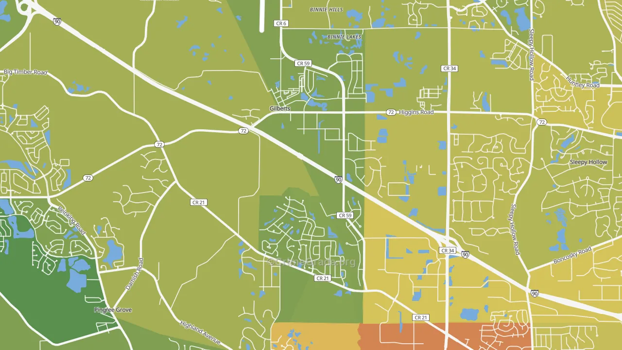 60136, IL Map of Vehicle Theft Rates