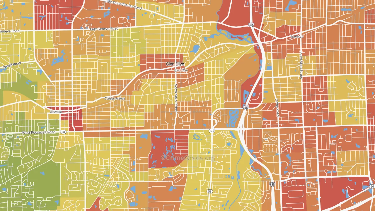 60137, IL Map of Vehicle Theft Rates