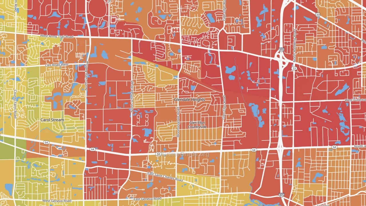 60139, IL Map of Vehicle Theft Rates