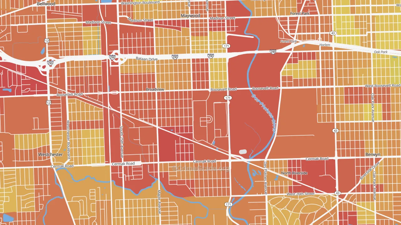 60141, IL Map of Vehicle Theft Rates