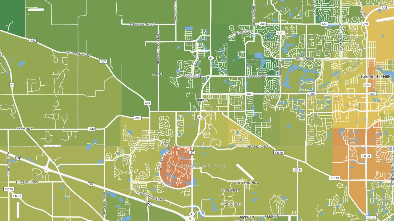 60142, IL Map of Vehicle Theft Rates