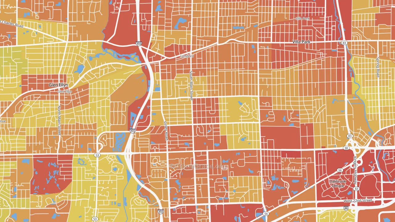 60148, IL Map of Vehicle Theft Rates
